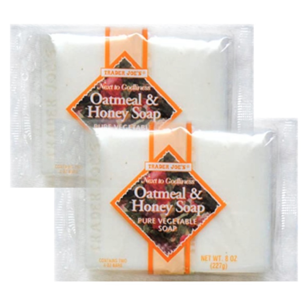 $7❤️‍🔥 ONLY 1! Trader Joe’s Oatmeal & Honey Pure Vegetable Bar Soap 2 Pack NEW